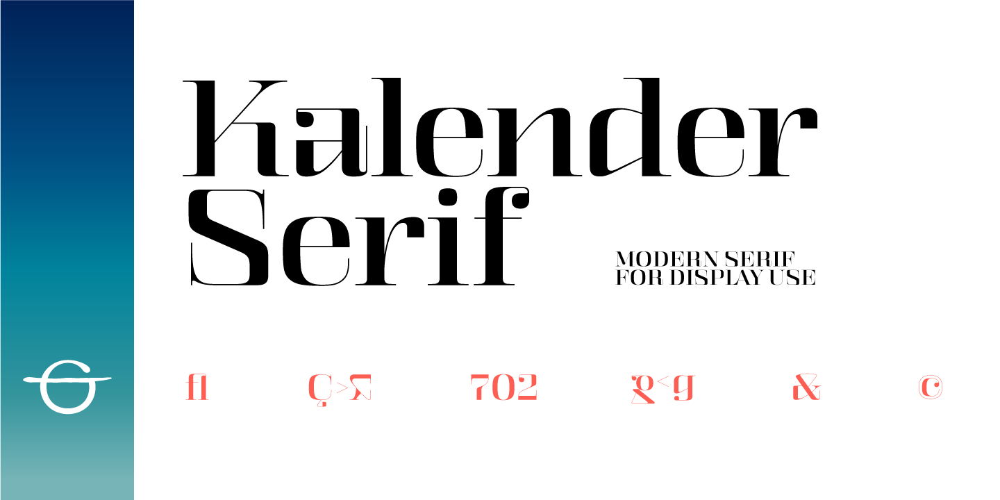Przykład czcionki Kalender Serif No 1
